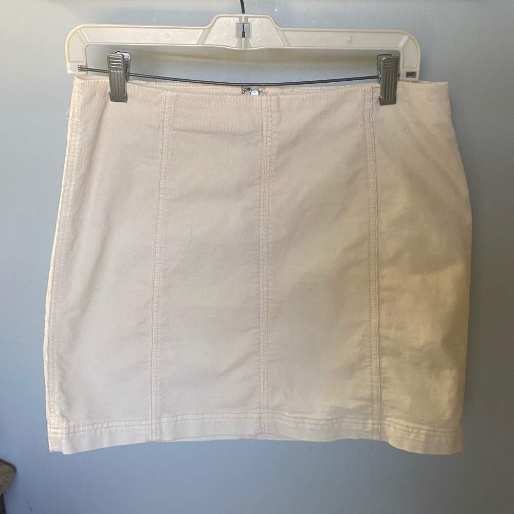 FREE PEOPLE cream corduroy skirt